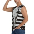 thumbnail image 3 of Disketp Bull Skull On The Us Flag Sleeveless Tshirts For Men, Muscle Shirts For Men Dry Fit Tank Top-Xx-Large, 3 of 8