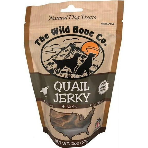 Quail Jerky Treats 2oz – Premium USA, Natural Quail Muscle Meat for Dogs