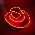 thumbnail image 4 of Sombrero de vaquero con luz LED para fiesta de despedida de soltera, gorra de vaquera luminosa para novia, accesorios de neón para club nocturno, suministros para festivales, 4 of 4