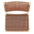 thumbnail image 4 of SAFAVIEH Luna Modern Leather Woven Accent Chair, Natural/Cognac, 4 of 11