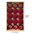 thumbnail image 4 of Cheapark 15 Pcs Flocked Velvet Christmas Balls - Soft Velour Finish, Shatterproof Plastic Ornaments for Xmas Tree Hanging Decor, 4 of 8
