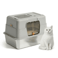 thumbnail image 4 of EIODEAR Enclosed Stainless Steel Cat Litter Box - Non-Stick Metal Pet Toilet with Top Exit & Odor Control, Anti-Tracking Covered Cat Pan, 19.7" L, 4 of 9