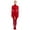 Red, variant on TOOYOU Womens Full Body Bodysuit With Long Sleeves And Legs Solid Color Dance Elastic Tight Fitting Clothes For Performance And Stage