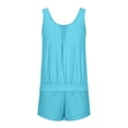 thumbnail image 5 of Workout Swimsuits for Women with Shorts Casual Sleeveless Ruched Tankini Top with Shorts Beach Volleyball Surfing, 5 of 7