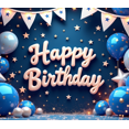 thumbnail image 4 of Decorative Design Happy Birthday Banner Star Elements Decorative Background for Birthday Party Kids Celebration Indoor Decoration, 4 of 6