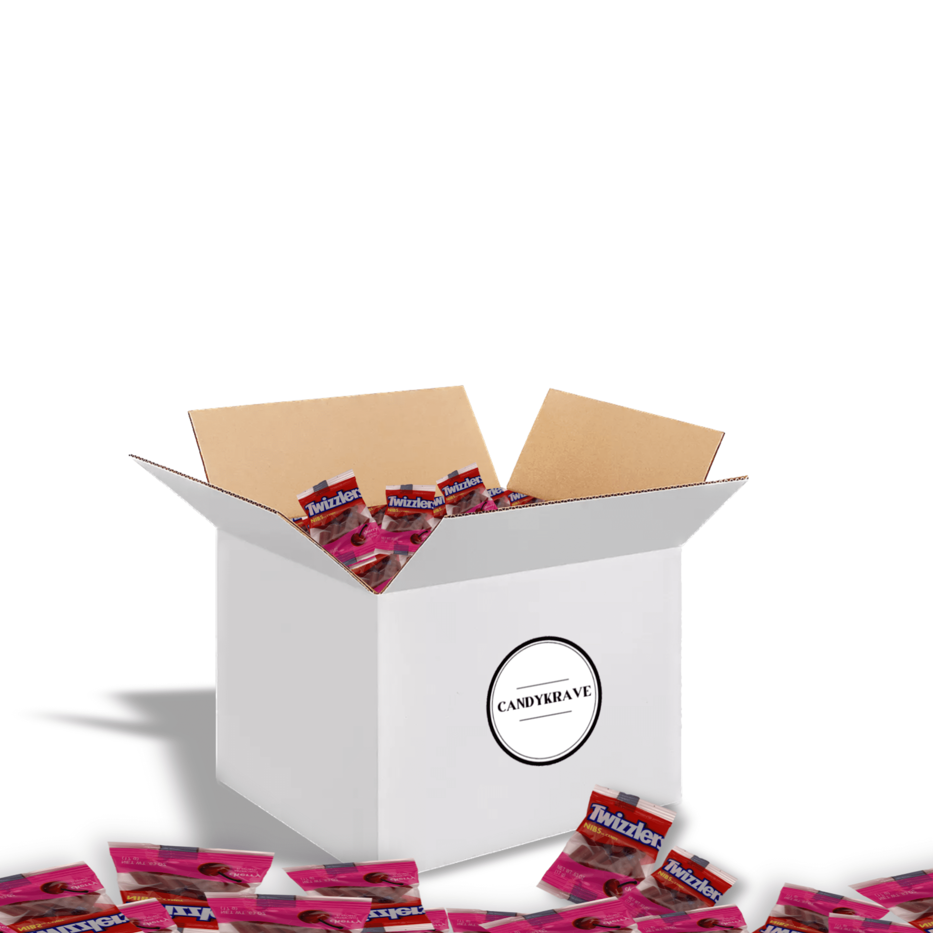 Twizzlers Cherry Flavored Nibs - 50 Pieces - Individually Wrapped Cherry Candy - Chewy & Delicious Candy for Birthdays, Easter, Christmas, Purim & Pantry (2 lbs)
