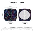 thumbnail image 6 of Balery Colored Hearts Stretch Couch Cushion Covers, Individual Sofa Cushion Covers, Soft Chair Sofa Seat Cushion Slipcover with Elastic Bottom Milk Silk-16.9in, 6 of 9