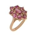 thumbnail image 1 of LBG British Made 14k Rose Gold Ring with Natural Pink Tourmaline Womens Statement Ring - 33 size options - Size 4, 1 of 6