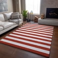 thumbnail image 6 of Addison Rugs Mayfield Washable Transitional Stripes Red Rectangle Rug, 8' x 10', 6 of 6