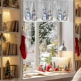 thumbnail image 3 of Valances for Windows Snowman Xmas Snowflakes Winter Branches Rod Pocket Short Curtain for bathroom living room bedroom Red Berries 1 Panel 42x12in, 3 of 7