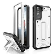 ArmadilloTek Vanguard Compatible with Samsung Galaxy S21  Plus Case, Military Grade Full-Body Rugged with Built-in Kickstand [Screenless Version] - White