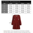 thumbnail image 2 of Women Dress Midi Dot Lady Dresses Lady Long Sleeve Chiffon A-line Sweetie Sundress Cogild, 2 of 2