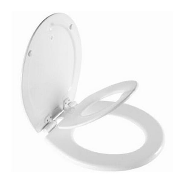 Mayfair Slow Close Round White Molded Wood Toilet Seat
