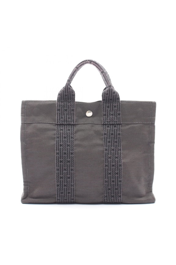 Pre-Owned Hermes Herline PM Tote Bag Handbag Nylon Canvas Women's Gray