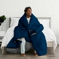 thumbnail image 3 of Bare Home Goose Down Alternative Reversible Comforter, Oversized King, Dark Blue/Gray, 3 of 6