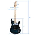 thumbnail image 2 of Veryke 39" Stylish Electric Guitar Kit with Bag Pick Power Wire Shoulder Strap Wrench Tool Black Pickguard Dark Blue, 2 of 11
