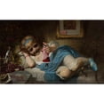 thumbnail image 3 of Wandalin Strzałecki 14x11 Black Modern Framed Museum Art Print Titled - Girl with a Doll - Convalescent (1882), 3 of 5