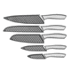 thumbnail image 4 of Juego de cuchillos de cocina Hecef de acero inoxidable 5 piezas Con mango ergonómico, 4 of 12