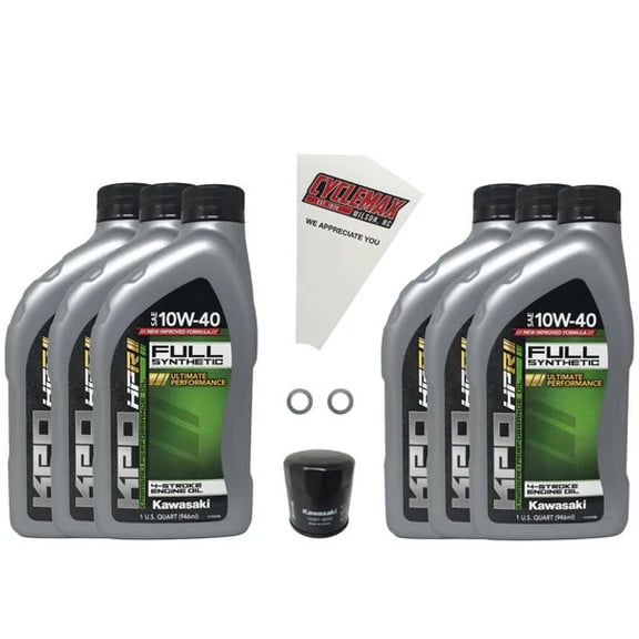 Cyclemax OEM FS 10W-40 Oil Change Kit fits 2011-2023 Kawasaki Vulcan 1700