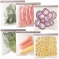 thumbnail image 1 of czcpp-Reusable Ziplock Bags, Food Storage Bags, Leakproof Reusable Gallon Bags for Marinate Meats, Fruit, Snack, Home Organization, Eco-Friendly, Pack of 6, 1 of 4
