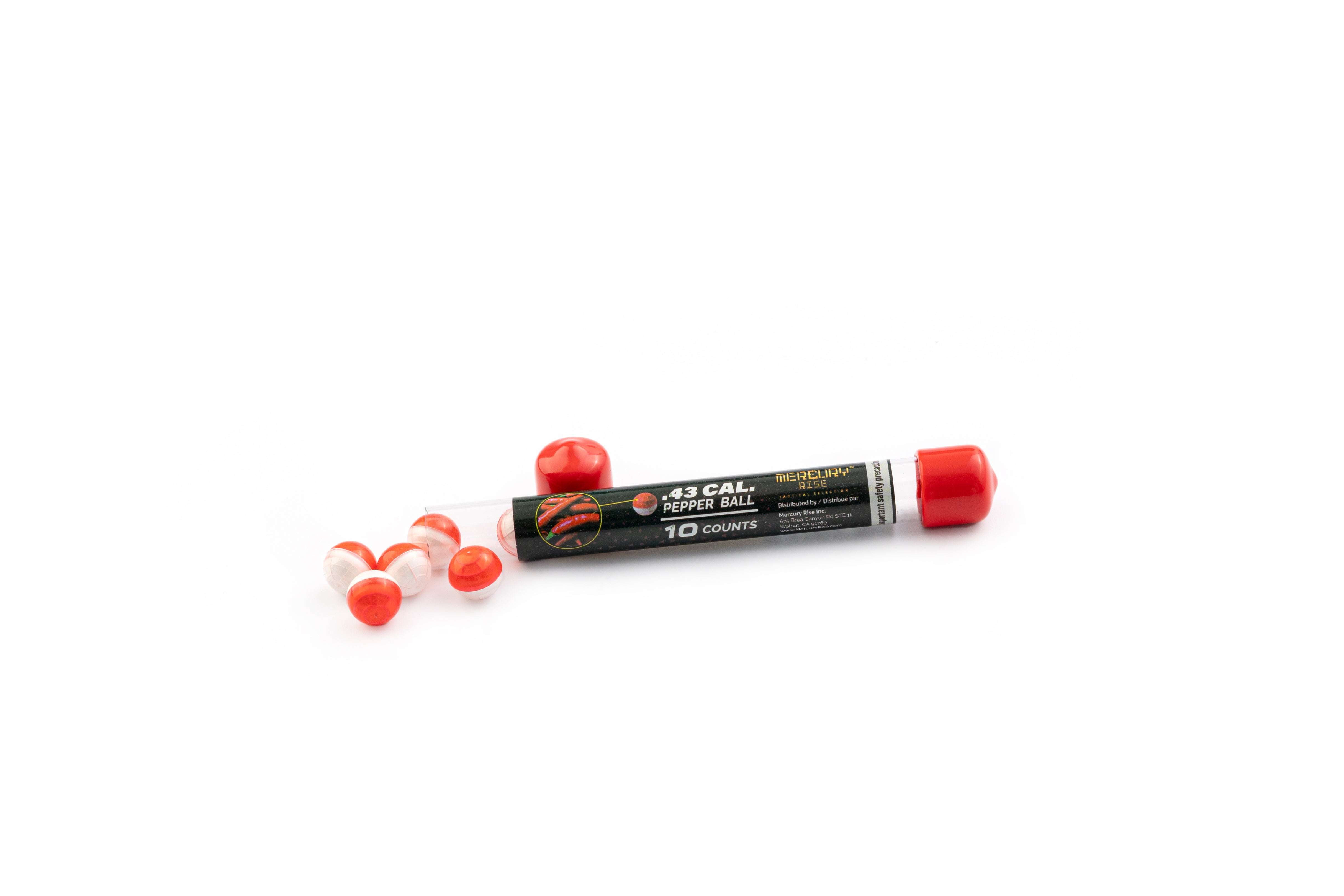 Mercury Rise Self Defense Pepper Ball Ammo for Training Pistol Paintball Gun (10 Counts Per Tube