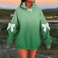 thumbnail image 3 of Scyoekwg Women's Gradient Hoodies Pullover Casual Comfy Oversized Sweatshirts Cute Long Sleeve Loose Going Out Tops Pullover (Mint Green,XXXXL), 3 of 5