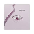 thumbnail image 4 of Simulated Ruby Heart Solitaire Size 5 Kids Ring - Sterling Silver, 4 of 5
