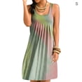 thumbnail image 1 of Vestido Corto Con Estampado Tie-Dye Vestido Sin Mangas Plisado, Rosa Azul, S kenally AP002087-57, 1 of 7