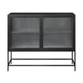 thumbnail image 2 of Mainstays Metal and Fluted Glass Bar Cabinet, Black Finish, 2 of 9