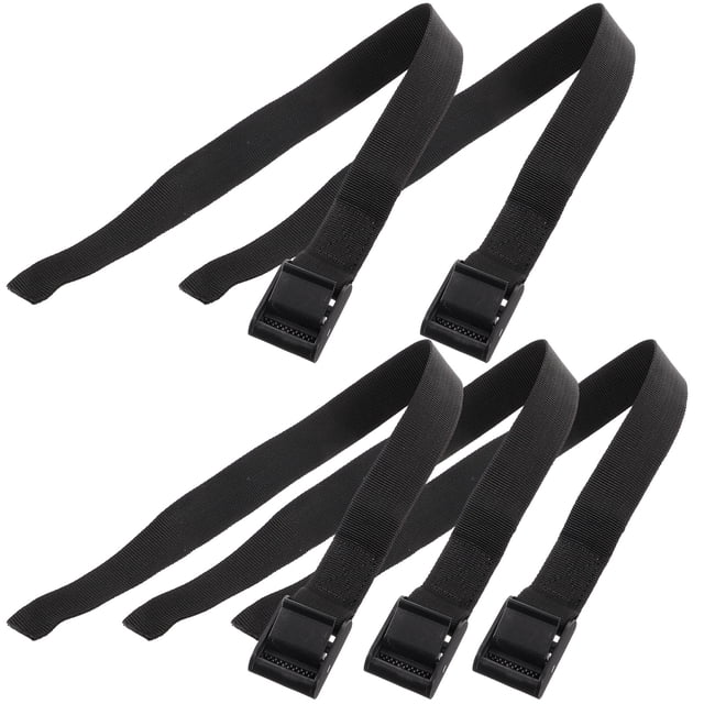 IFANLANDOR 5Pcs Practical Black Adjustable Windproof Straps for Patio Umbrellas Beach and Garden Use