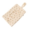 thumbnail image 1 of Sac Distributeur Matelassé Floral pour Lingettes pour Bébé - Pochette à Couches Portable avec Lanière pour Poussette, Sac pour Maman - Porte-Lingettes Humides Réutilisable et Rechargeable pour Voyage, Randonnée, 1 of 8