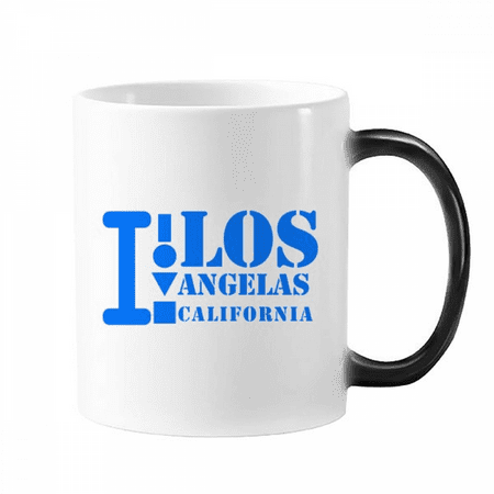 

Los Angelas California Art Deco Fashion Mug Changing Color Cup Morphing Heat Sensitive 12oz