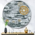 thumbnail image 2 of Designart 'Modern Gold Schedule II' Art Mural Cercle en Métal Glam - Disque de 36, 2 of 5