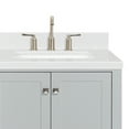 thumbnail image 5 of ARIEL Cambridge 42 Inch Grey Bathroom Vanity with Single Sink, Solid Wood, Carrara White Quartz Countertop, 1.5-Inch Edge, Right Rectangular Undermount Sink, 2 Soft Closing Doors, 5 Drawers, 5 of 8