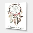 thumbnail image 3 of Designart ' Dream Catcher Made With Ethnic Feathers ' Bohemian & Eclectic Canvas Wall Art Print, 3 of 4