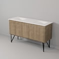 thumbnail image 6 of Lancy 60 in W x 20 in D Rustic Acacia Double Bath Vanity and Cultured Marble Top, 6 of 10