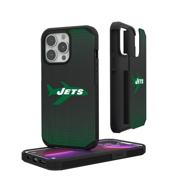 New York Jets Linen Logo iPhone Rugged Case