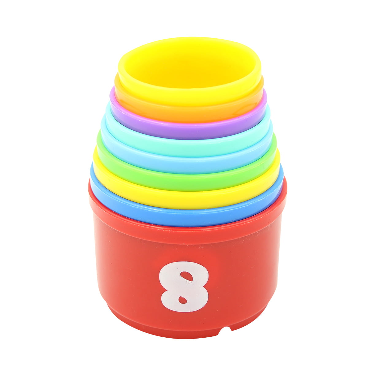 1 Set Baby Children Kids Educational Toy Figures Letters Folding Cup Pagoda 
