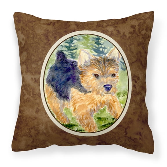 Carolines Treasures SS8907PW1414 Norwich Terrier Fabric Decorative Pillow, 14Hx14W, multicolor