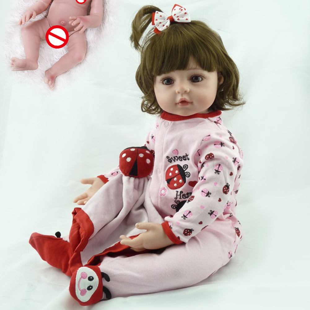 Reborn Girl Doll 48cm Full Silicone Body Realistic Doll Baby Toys