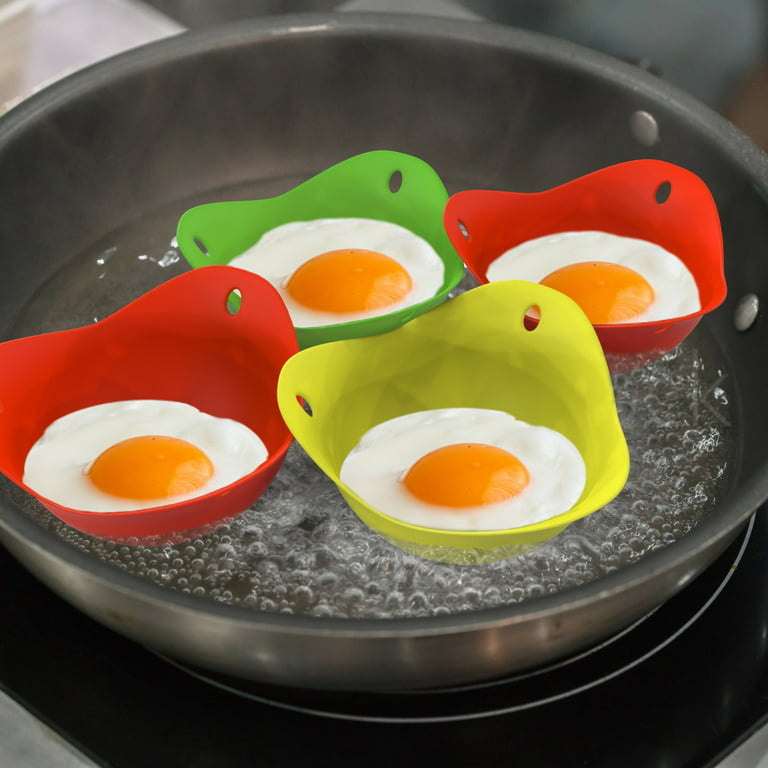 Egg Poacher- Silicone Poaching Cups Set for Microwave or Stovetop, Boiled  Water Poached Egg Maker, Dishwasher Safe (Pack of 6) By Chef Buddy 