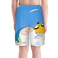 thumbnail image 5 of Adventure Time Jake Finn Boy's Board Shorts Teen Swim Trunks Drawstring Quick Dry Beach Shorts Summer Swimsuits with Mesh Lining and Pockets, 5 of 8