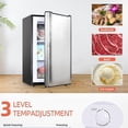 thumbnail image 2 of 3.2 Cu.FtUpright Freezer , Single Door Mini Freezer ,Adjustable Thermostat, Compact Refrigerator for Bedroom, Dorm, Silvery, 2 of 6