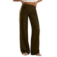 thumbnail image 2 of Wide Leg Pants for Women, Loose Elastic Waist Drawstring Flowy Trousers, Summer Lightweight Beach Vacation Pants, 2 of 6