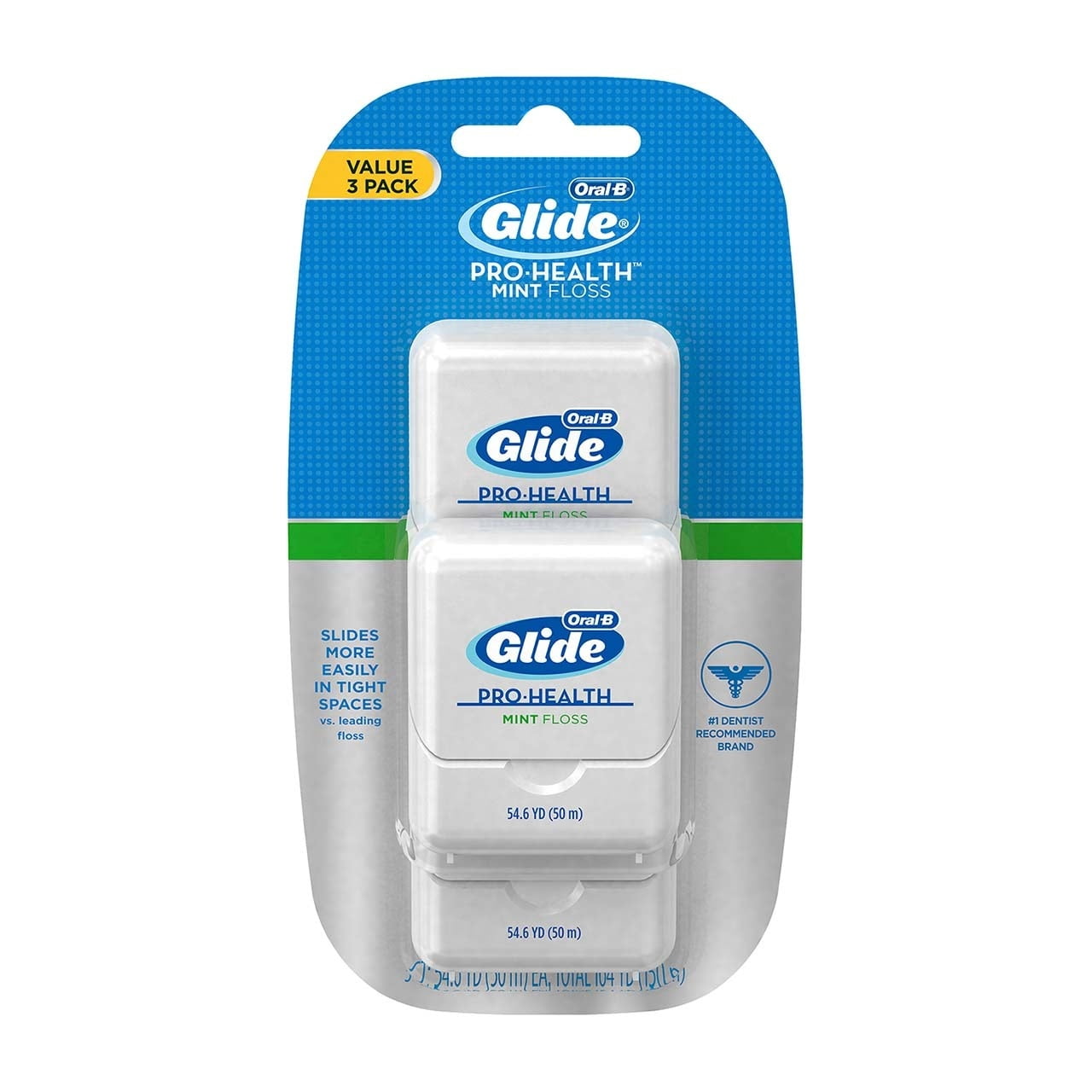 OralB Glide ProHealth Floss, Mint, 3 Ct