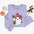 thumbnail image 5 of Ynynloco Women's Halloween Sweatshirt, Spooky Season Graphic Crewneck Top Ghost Fall Casual Outfits, 5 of 5