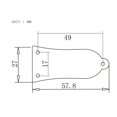 thumbnail image 5 of Cubierta de barra de 3 orificios shamjiam para Guitarra eléctrica bajo dorado, 5 of 5