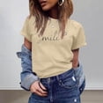 thumbnail image 3 of Smile Letter Graphic Tees for Women 2026 Summer Casual Short Sleeve Crewneck Mental Health Shirt Inspirational T Shirts, 3 of 4