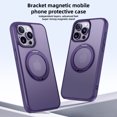 thumbnail image 3 of Dteck 360° Rotatable Magnetic Ring Stand Case for iPhone 13 Pro Max,Compatile with Mag Safe Shockproof Rubber + PC Slim Translucent Back Cover for iPhone 13 Pro Max,Purple, 3 of 6