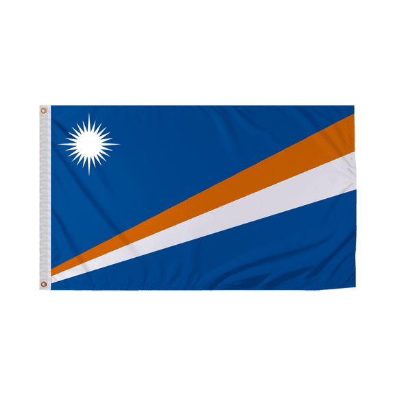 Promopatriot Marshall Islands Country Flag 3x5 Ft Outdoor Nylon Double Stitched Edges Canvas Header Brass Grommets 3'x5' Marshall Islands